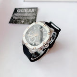 Buy Shop Guess Headline Chronograph Grey Dial Black Rubber Strap Watch for Men - GW0571G1 USA Online
