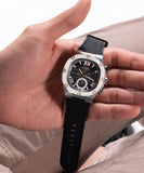 Buy Shop Guess Headline Chronograph Grey Dial Black Rubber Strap Watch for Men - GW0571G1 USA Online