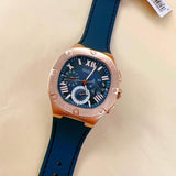 Buy Shop Guess Headline Multifunction Quartz Blue Dial Blue Silicone Strap Watch For Men - GW0571G2 USA Online
