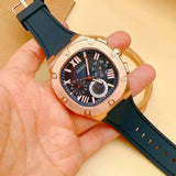 Buy Shop Guess Headline Multifunction Quartz Blue Dial Blue Silicone Strap Watch For Men - GW0571G2 USA Online