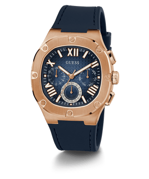 Buy Shop Guess Headline Multifunction Quartz Blue Dial Blue Silicone Strap Watch For Men - GW0571G2 USA Online