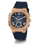 Buy Shop Guess Headline Multifunction Quartz Blue Dial Blue Silicone Strap Watch For Men - GW0571G2 USA Online