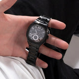 Buy Shop Guess Headliner Multifunction Black Dial Black Steel Strap Watch For Men - GW0572G3 USA Online