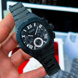 Buy Shop Guess Headliner Multifunction Black Dial Black Steel Strap Watch For Men - GW0572G3 USA Online
