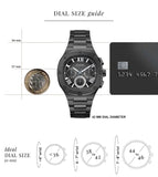Buy Shop Guess Headliner Multifunction Black Dial Black Steel Strap Watch For Men - GW0572G3 USA Online