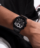 Buy Shop Guess Headliner Multifunction Black Dial Black Steel Strap Watch For Men - GW0572G3 USA Online