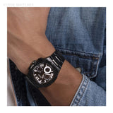 Buy Shop Guess Headliner Multifunction Black Dial Black Steel Strap Watch For Men - GW0572G3 USA Online