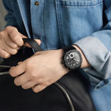 Buy Shop Guess Headliner Multifunction Black Dial Black Steel Strap Watch For Men - GW0572G3 USA Online