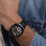 Buy Shop Guess Headliner Multifunction Black Dial Black Steel Strap Watch For Men - GW0572G3 USA Online
