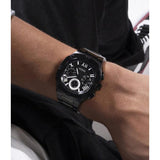 Buy Shop Guess Headliner Multifunction Black Dial Black Steel Strap Watch For Men - GW0572G3 USA Online