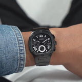 Buy Shop Guess Headliner Multifunction Black Dial Black Steel Strap Watch For Men - GW0572G3 USA Online