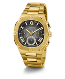 Buy Shop Guess Headliner Multifunction Black Dial Gold Steel Strap Watch For Men - GW0572G2 USA Online