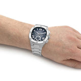 Buy Shop Guess Headliner Multifunction Blue Dial Silver Steel Strap Watch For Men - GW0572G1 USA Online
