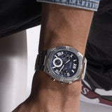 Buy Shop Guess Headliner Multifunction Blue Dial Silver Steel Strap Watch For Men - GW0572G1 USA Online