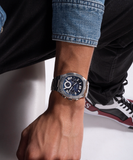 Buy Shop Guess Headliner Multifunction Blue Dial Silver Steel Strap Watch For Men - GW0572G1 USA Online