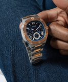 Buy Shop Guess Headliner Multifunction Blue Dial Two Tone Steel Strap Watch For Men - GW0572G4 USA Online