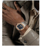 Buy Shop Guess Headliner Multifunction Blue Dial Two Tone Steel Strap Watch For Men - GW0572G4 USA Online