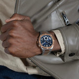 Buy Shop Guess Headliner Multifunction Blue Dial Two Tone Steel Strap Watch For Men - GW0572G4 USA Online