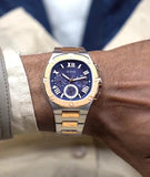 Buy Shop Guess Headliner Multifunction Blue Dial Two Tone Steel Strap Watch For Men - GW0572G4 USA Online
