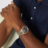 Buy Shop Guess Headliner Multifunction Blue Dial Two Tone Steel Strap Watch For Men - GW0572G4 USA Online