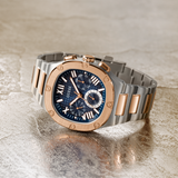 Buy Shop Guess Headliner Multifunction Blue Dial Two Tone Steel Strap Watch For Men - GW0572G4 USA Online