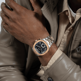 Buy Shop Guess Headliner Multifunction Blue Dial Two Tone Steel Strap Watch For Men - GW0572G4 USA Online