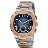 Buy Shop Guess Headliner Multifunction Blue Dial Two Tone Steel Strap Watch For Men - GW0572G4 USA Online