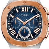 Buy Shop Guess Headliner Multifunction Blue Dial Two Tone Steel Strap Watch For Men - GW0572G4 USA Online