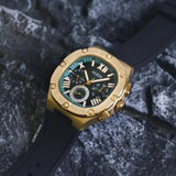 Buy Shop Guess Headliner Multifunction Green Dial Black Silicone Strap Watch For Men - GW0571G3 USA Online
