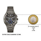 Buy Shop Guess Headliner Quartz Black Dial Grey Steel Strap Watch For Men - GW0572G5 USA Online
