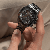 Buy Shop Guess Headliner Quartz Black Dial Grey Steel Strap Watch For Men - GW0572G5 USA Online