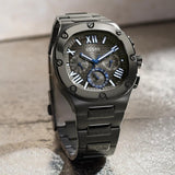 Buy Shop Guess Headliner Quartz Black Dial Grey Steel Strap Watch For Men - GW0572G5 USA Online