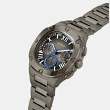 Buy Shop Guess Headliner Quartz Black Dial Grey Steel Strap Watch For Men - GW0572G5 USA Online
