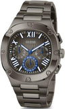 Buy Shop Guess Headliner Quartz Black Dial Grey Steel Strap Watch For Men - GW0572G5 USA Online