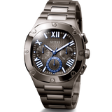 Buy Shop Guess Headliner Quartz Black Dial Grey Steel Strap Watch For Men - GW0572G5 USA Online