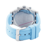 Buy Shop Guess Heiress Diamonds Blue Dial Blue Rubber Strap Watch for Women - GW0407L1 USA Online