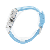 Buy Shop Guess Heiress Diamonds Blue Dial Blue Rubber Strap Watch for Women - GW0407L1 USA Online