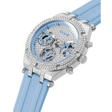 Buy Shop Guess Heiress Diamonds Blue Dial Blue Rubber Strap Watch for Women - GW0407L1 USA Online