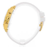 Buy Shop Guess Heiress Diamonds Gold Dial White Rubber Strap Watch for Women - GW0407L2 USA Online