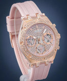 Buy Shop Guess Heiress Diamonds Rose Gold Dial Pink Rubber Strap Watch for Women - GW0407L3 USA Online