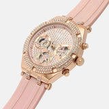 Buy Shop Guess Heiress Diamonds Rose Gold Dial Pink Rubber Strap Watch for Women - GW0407L3 USA Online