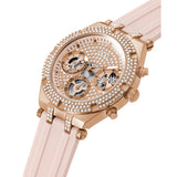 Buy Shop Guess Heiress Diamonds Rose Gold Dial Pink Rubber Strap Watch for Women - GW0407L3 USA Online