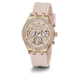 Buy Shop Guess Heiress Diamonds Rose Gold Dial Pink Rubber Strap Watch for Women - GW0407L3 USA Online