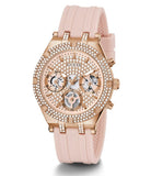 Buy Shop Guess Heiress Diamonds Rose Gold Dial Pink Rubber Strap Watch for Women - GW0407L3 USA Online