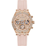 Buy Shop Guess Heiress Diamonds Rose Gold Dial Pink Rubber Strap Watch for Women - GW0407L3 USA Online