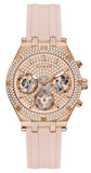 Buy Shop Guess Heiress Diamonds Rose Gold Dial Pink Rubber Strap Watch for Women - GW0407L3 USA Online