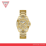 Buy Shop Guess Heiress Multifunction Diamonds Gold Dial Gold Steel Strap Watch for Women - GW0440L2 USA Online