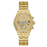 Buy Shop Guess Heiress Multifunction Diamonds Gold Dial Gold Steel Strap Watch for Women - GW0440L2 USA Online