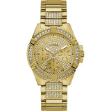 Buy Shop Guess Heiress Multifunction Diamonds Gold Dial Gold Steel Strap Watch for Women - GW0440L2 USA Online