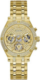 Buy Shop Guess Heiress Multifunction Diamonds Gold Dial Gold Steel Strap Watch for Women - GW0440L2 USA Online